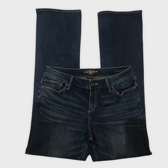* SOLD * Lucky Brand Lolita Bootcut Mid-rise Curvy Jeans Long - 14/32 L - Picture 5 of 12
